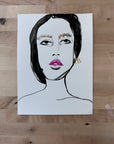 'Embellished Brows' 9x12in Original Drawing