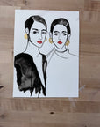 'Well Accessorized' 9x12in Original Drawing