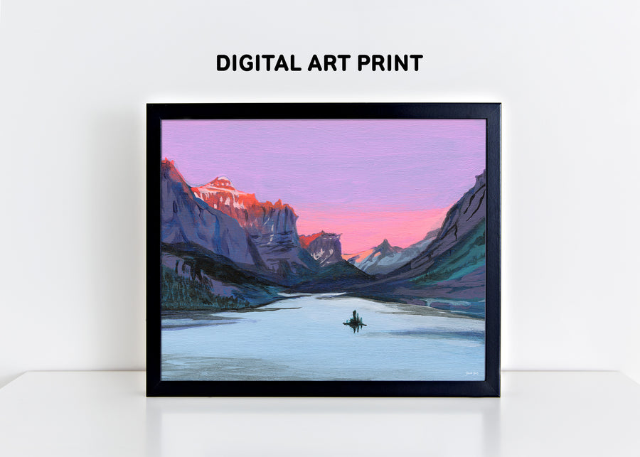 Glacier National Park Digital Art Print