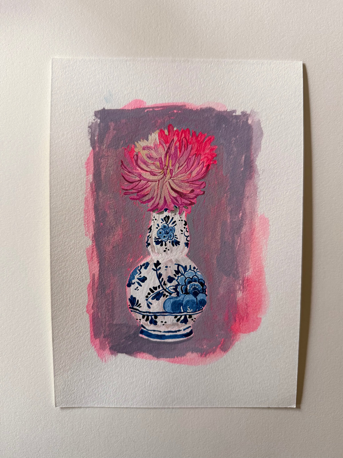 Dahlias in Delft Vase