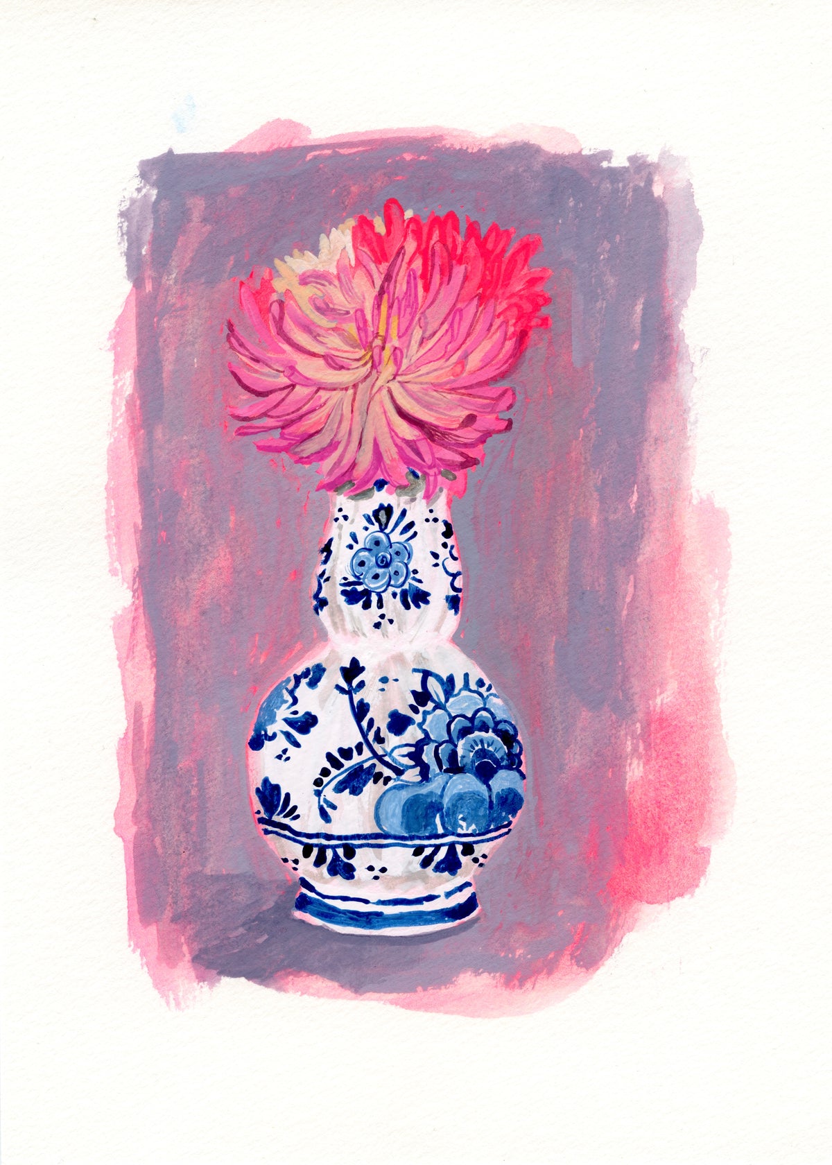 Dahlias in Delft Vase
