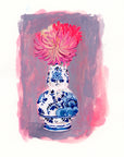 Dahlias in Delft Vase