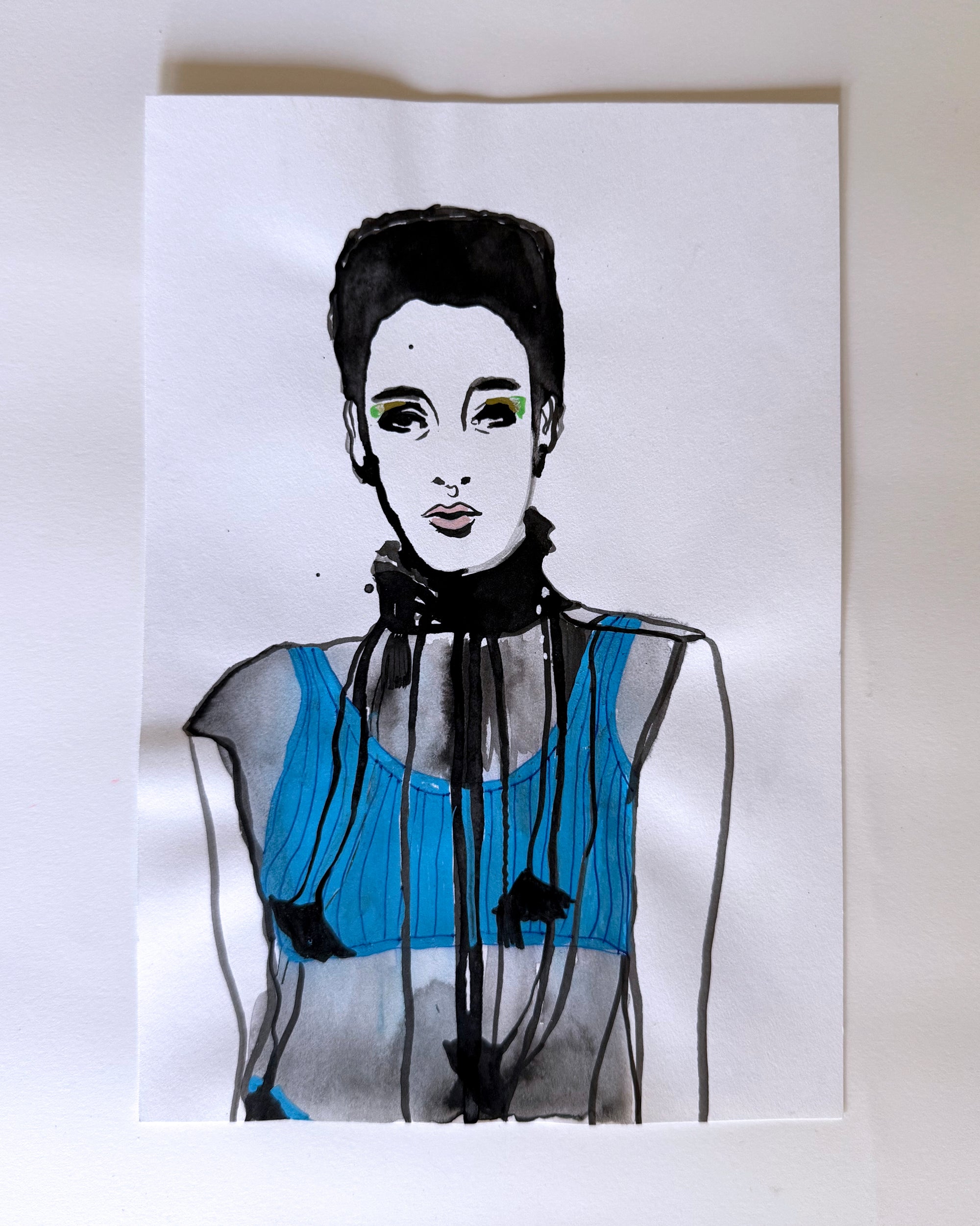 'Runway 1' 7x10in Original Drawing