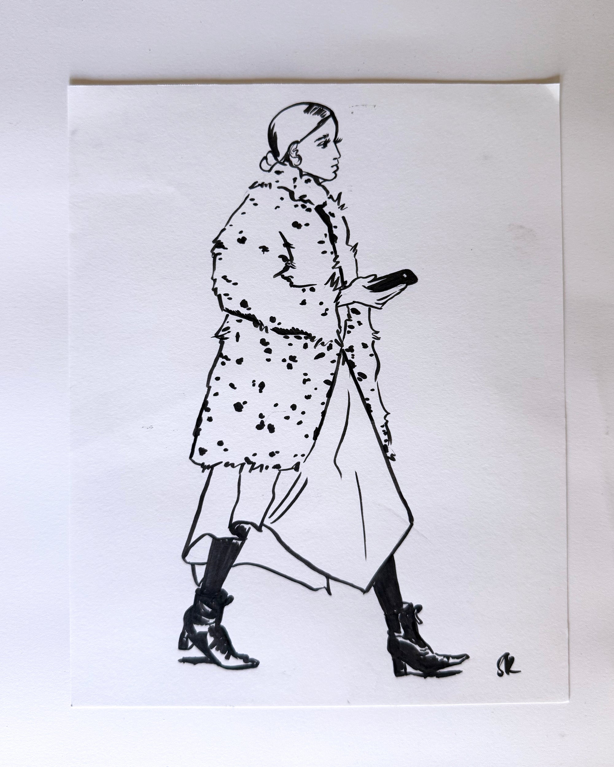 'Street Style 1' 8x10in Original Drawing