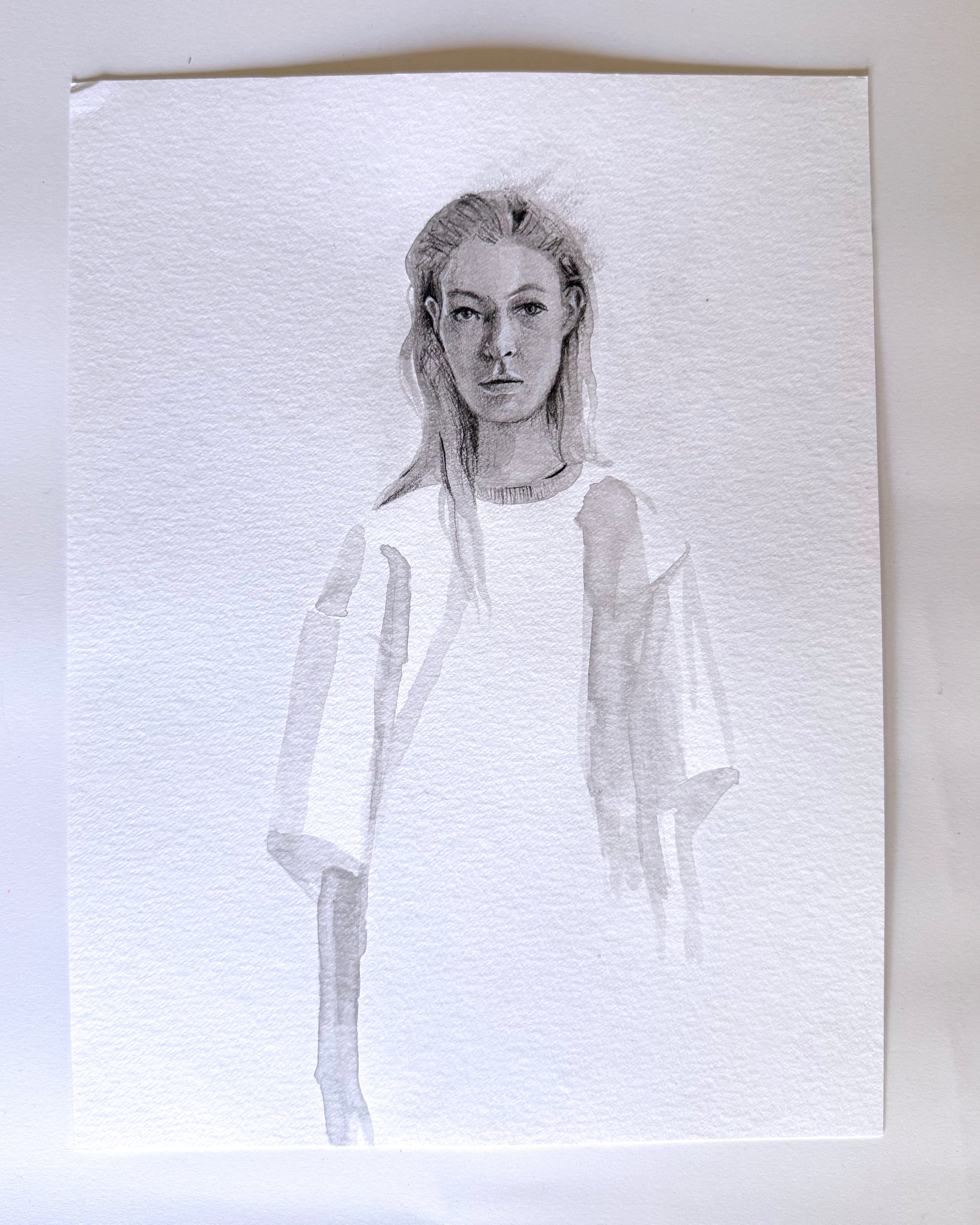 'Classic Tee' 9x12in Original Drawing