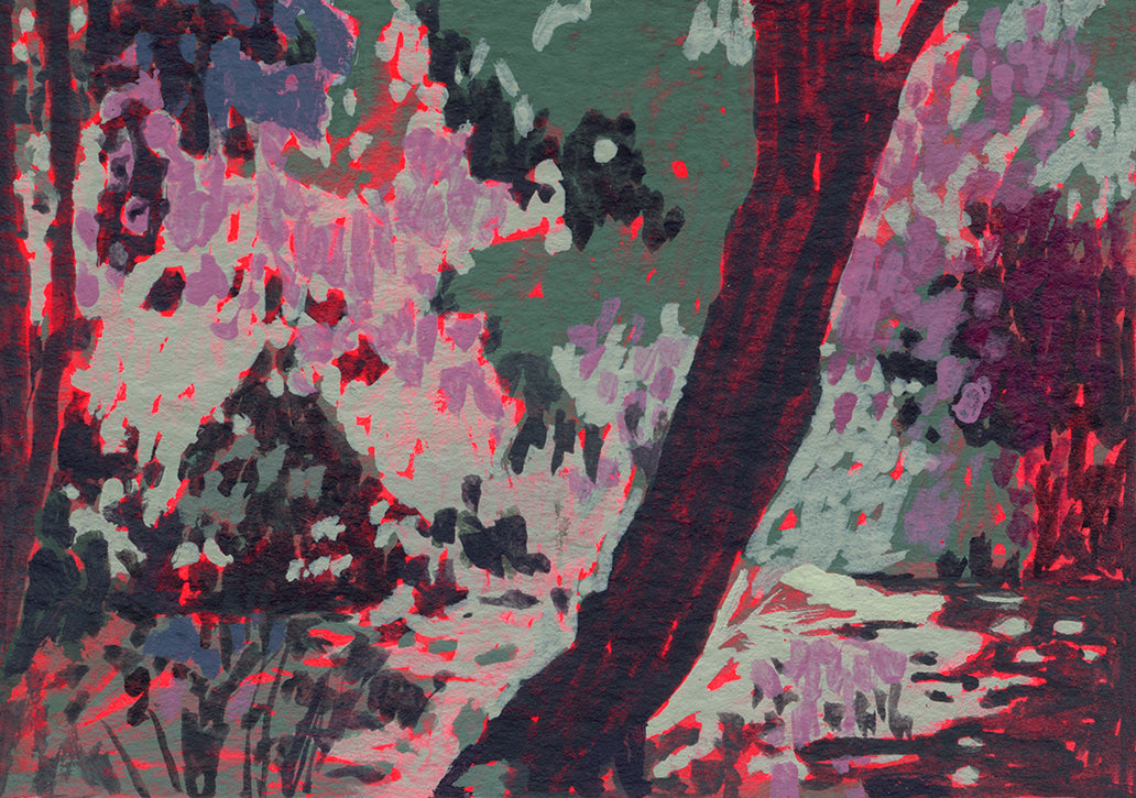 'Museum Pond' Mini Original Painting