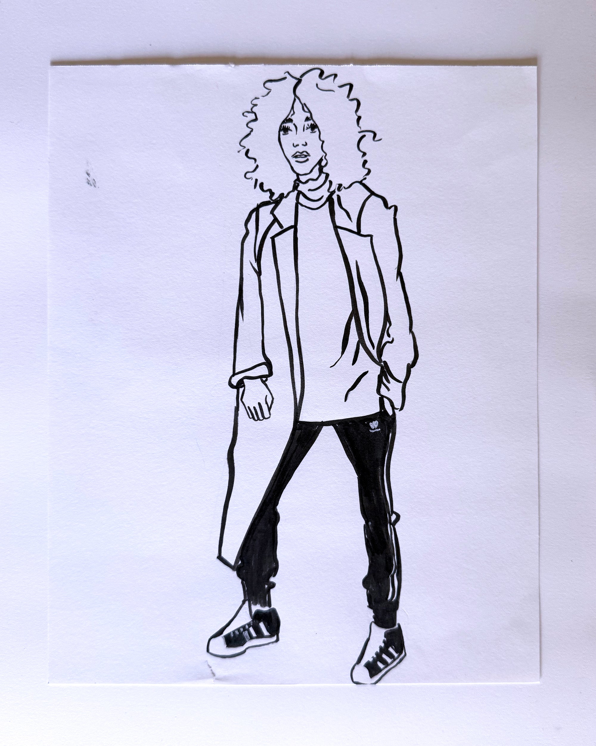 'Street Style 2' 8x10in Original Drawing