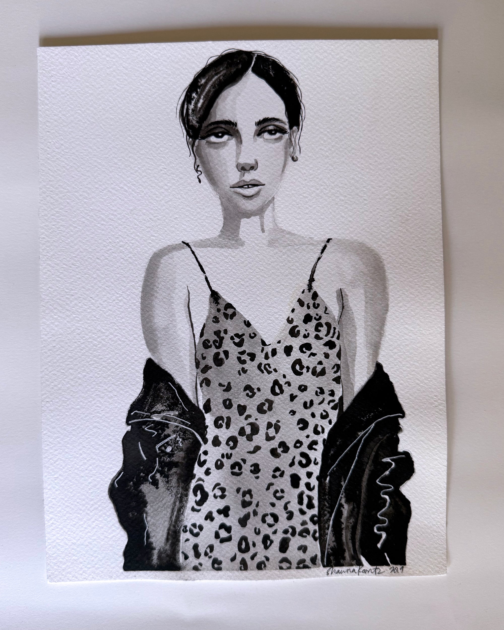 'Unbothered' 9x12in Original Drawing