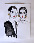 'Well Accessorized' 9x12in Original Drawing